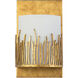 Sawgrass 1 Light 6 inch Gold Bath Light Wall Light in Gold Leaf with Antique